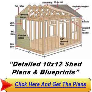 10×12 Gable Shed Plans – Complete Diagrams For Making A 10 ...